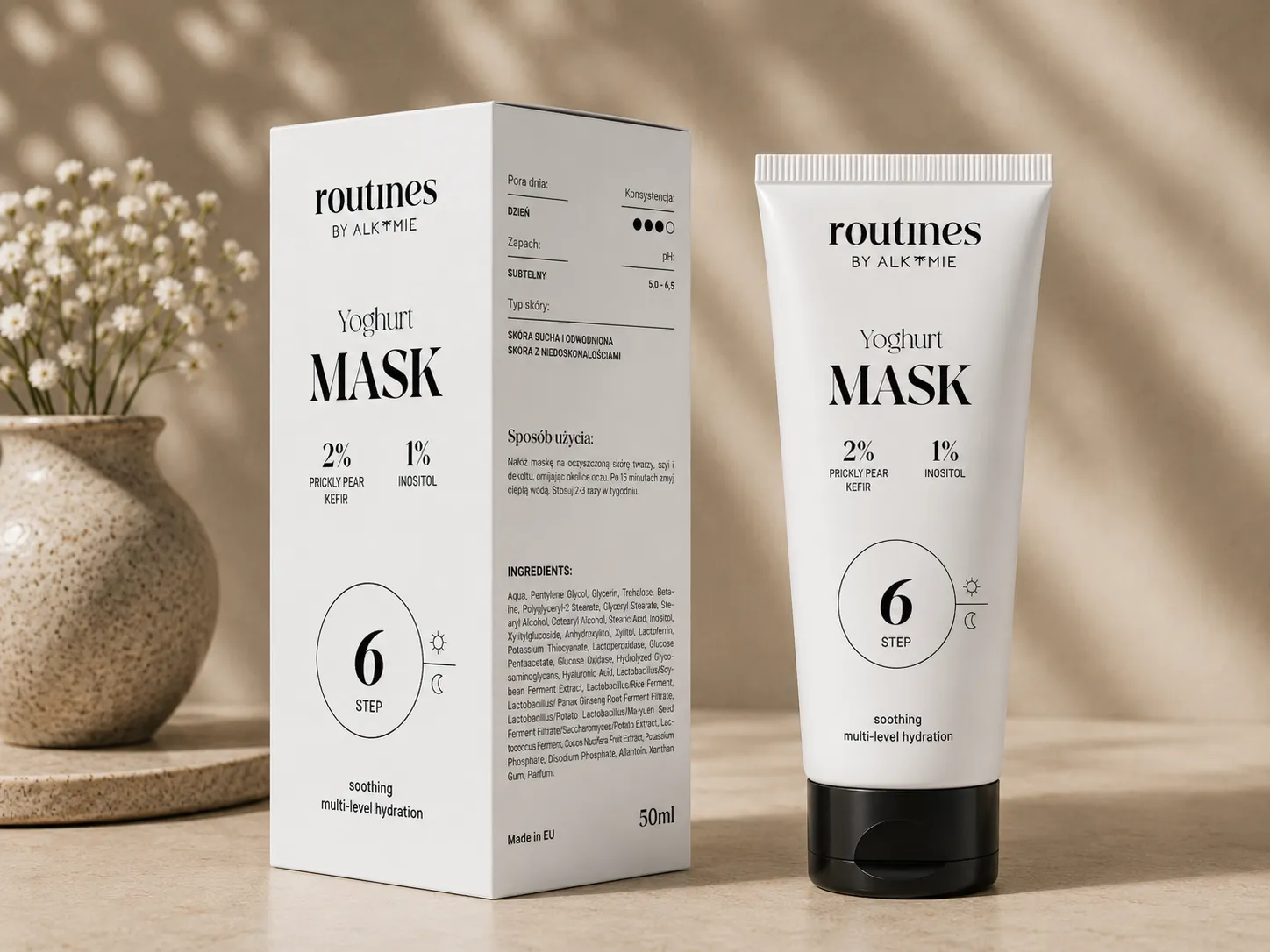 Routines STEP 6 jogurtmaske med kaktusfikenpærekefir og laktoferrin