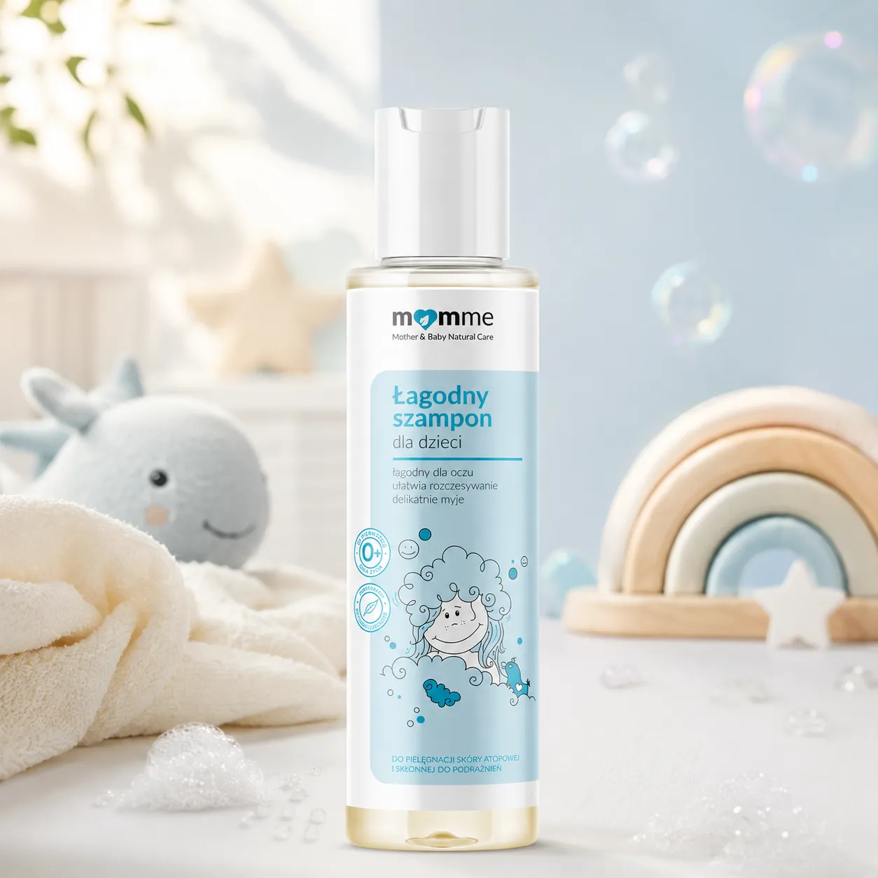 MomMe skånsom barneshampoo – naturlig formel for sensitiv hodebunn