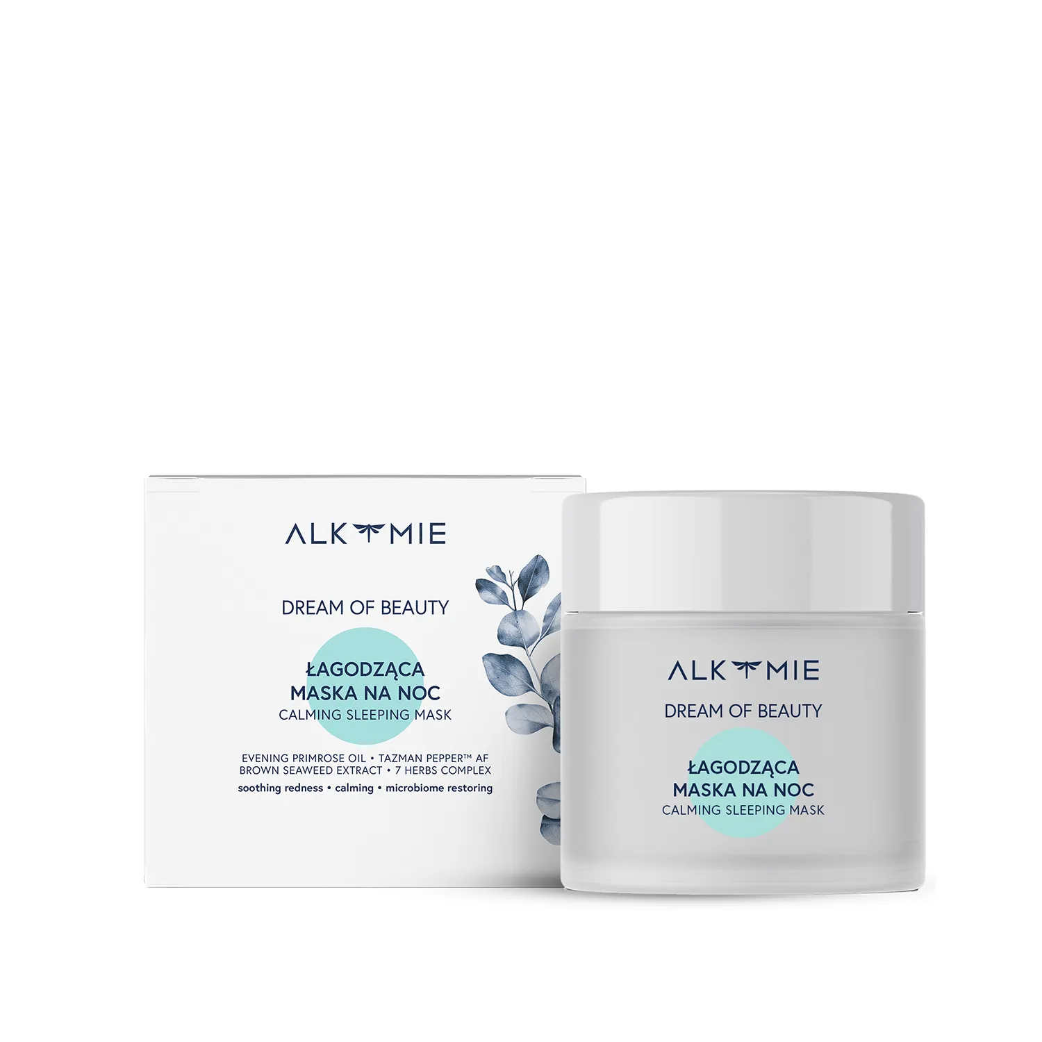 Alkmie Dream of Beauty beroligende nattmaske – regenererer huden over natten